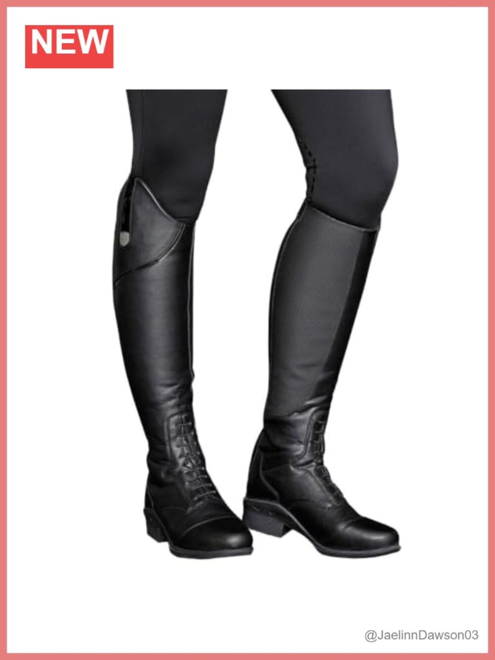 Women's Knee High Waterproof Equestrian Riding Boots Rubber Sole